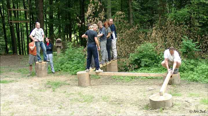 Teamarbeit auf dem Zick Zack 